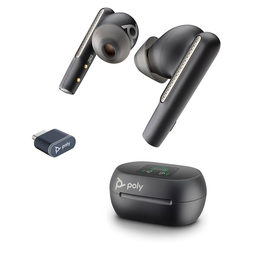 Poly Voyager Free 60+ UC (with earbuds, smart charger case, and adaptor)